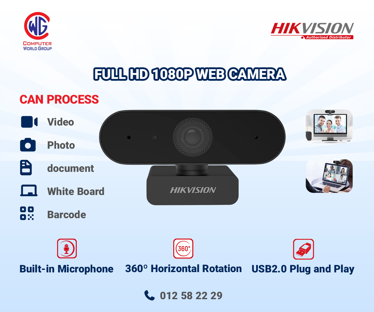 🎥 Webcam Hikvision 1080P Full HD